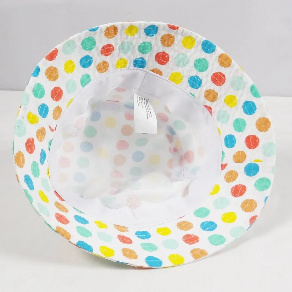 Bundle of 2 Kids Big Girls Bucket Hats Polka Dot & Tie Dye Colorful
